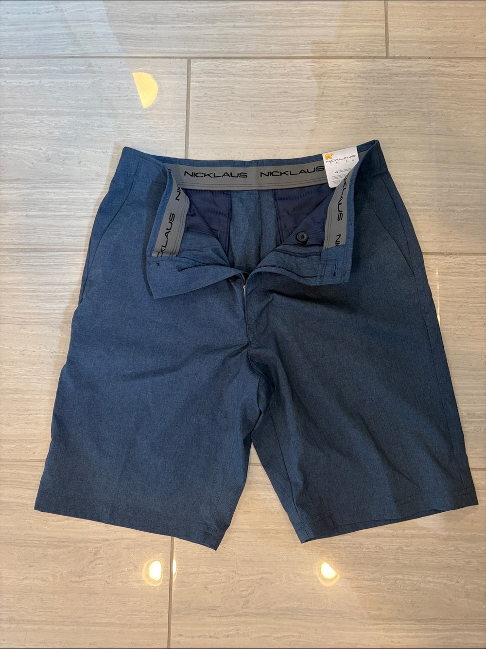 Nicklaus Men's Flat Front Shorts — Navy